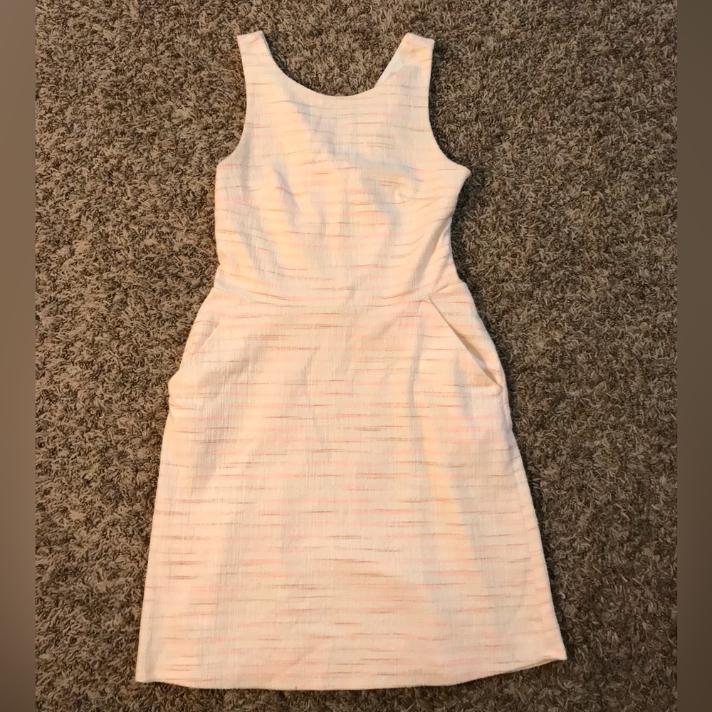 LOFT a-line criss cross back mini dress - Picture 15 of 15